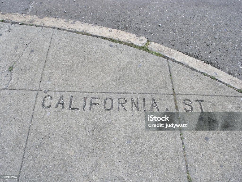California Street - Zbiór zdjęć royalty-free (Róg)