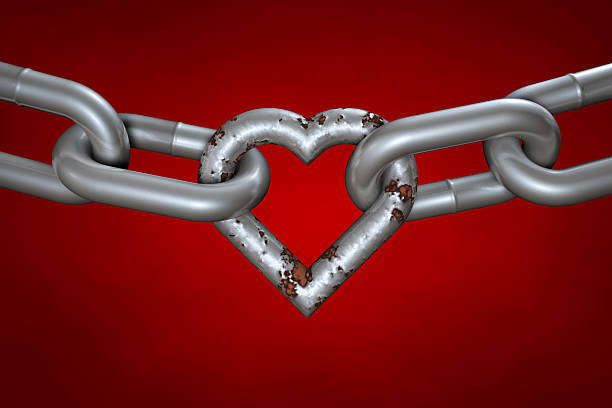 Love chain (with clipping path) stock photo