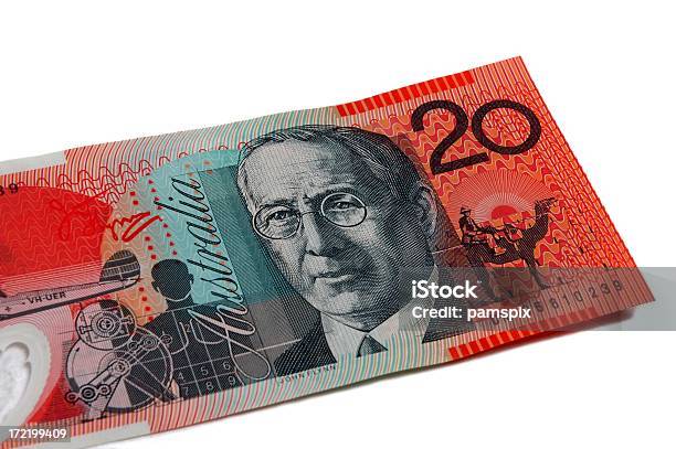 Australian 20 Dolar Uwaga Na Białym Tle - zdjęcia stockowe i więcej obrazów Australijski banknot dwudziestodolarowy - Australijski banknot dwudziestodolarowy, Australia, Banknot USA