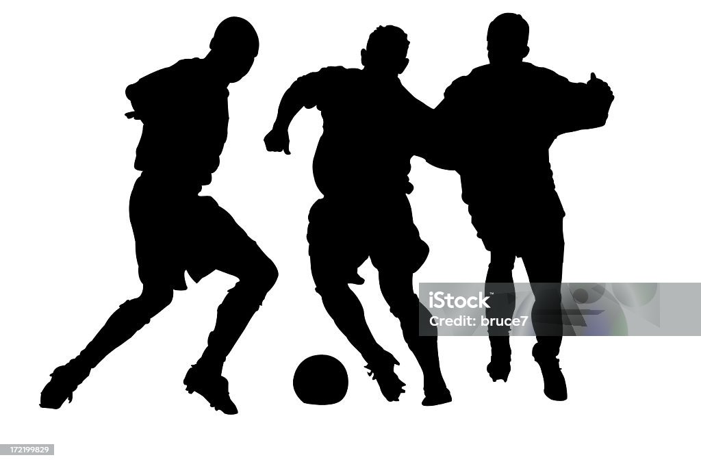Footy Silueta 1 - Ilustración de stock de Fútbol libre de derechos