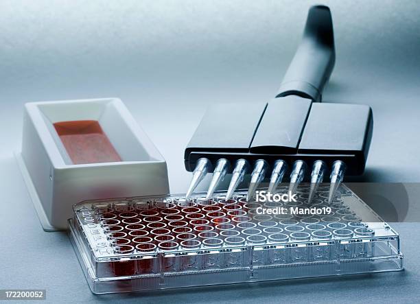 Próbki Biologiczne - zdjęcia stockowe i więcej obrazów Płytka mikrotestowa - Płytka mikrotestowa, Pipeta, Badania