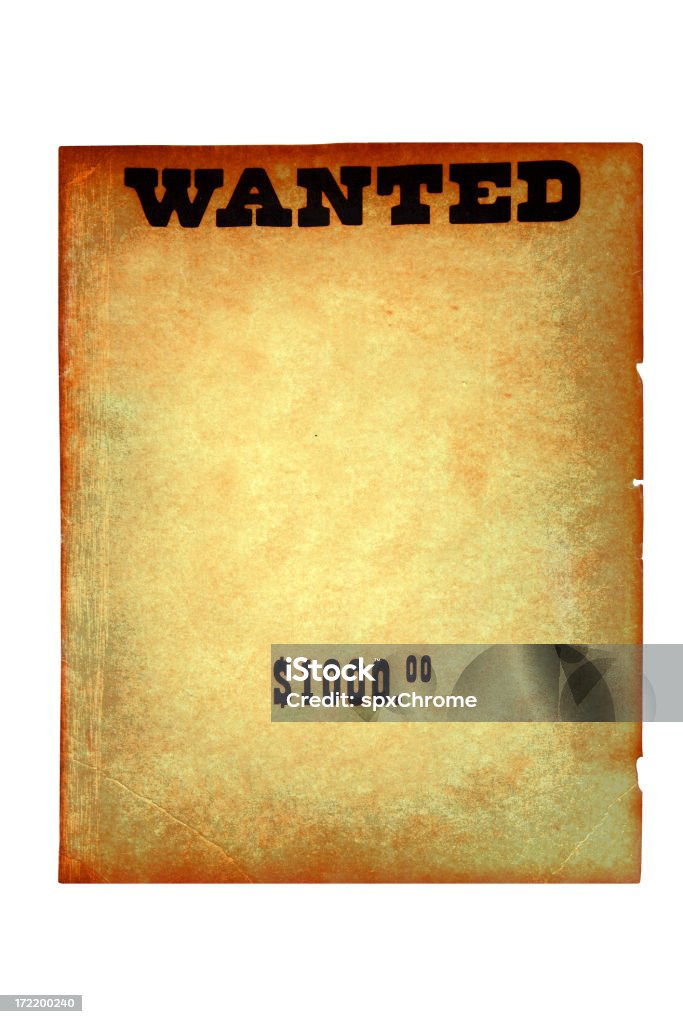 Wanted-Póster em inglês - Royalty-free Wanted - Póster em inglês Foto de stock