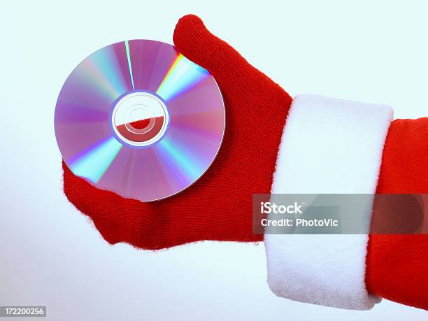 Сантаклауса Cd — стоковые фотографии и другие картинки CD-ROM - CD-ROM, Компакт-диск, Рождество