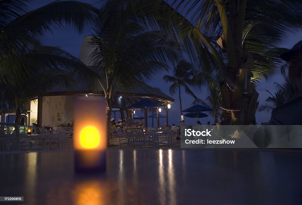 Estância Tropical Cena nocturna - Royalty-free Anoitecer Foto de stock