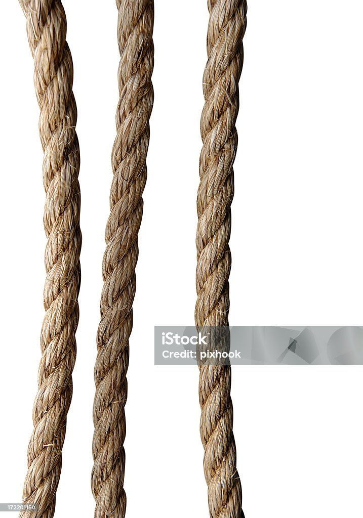 Três cordas com caminho - Foto de stock de Corda royalty-free