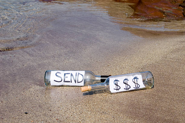 Send money - Dollars stock photo