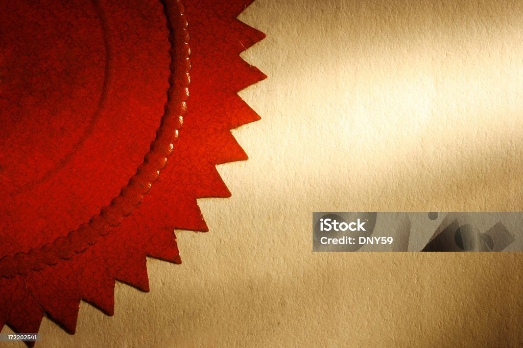 Nahaufnahme eines roten Seebär auf einem Stück Papier yellowed - Lizenzfrei Auszeichnung Stock-Foto