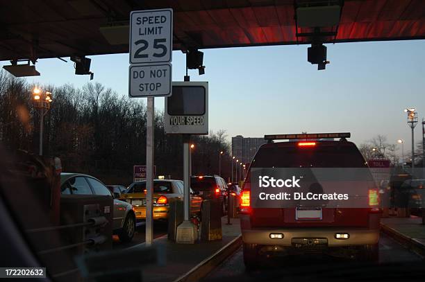 Welcome To The Red Apple Stock Photo - Download Image Now - Toll Booth, Car, Stop - Single Word