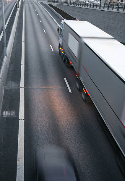 istock Transportation truck in motion 172202813