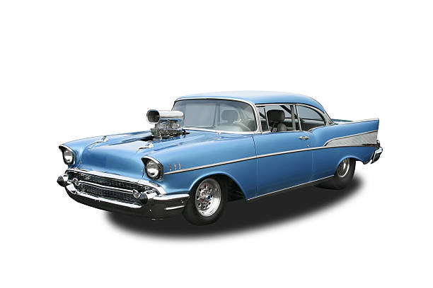 Auto Car - 1957 Chevrolet Bel Air Hot Rod "1957 Chevrolet Bel Air. Includes clipping paths for car, for window opacity, for shadow darkening opacity.See more of my" bel air photos stock pictures, royalty-free photos & images