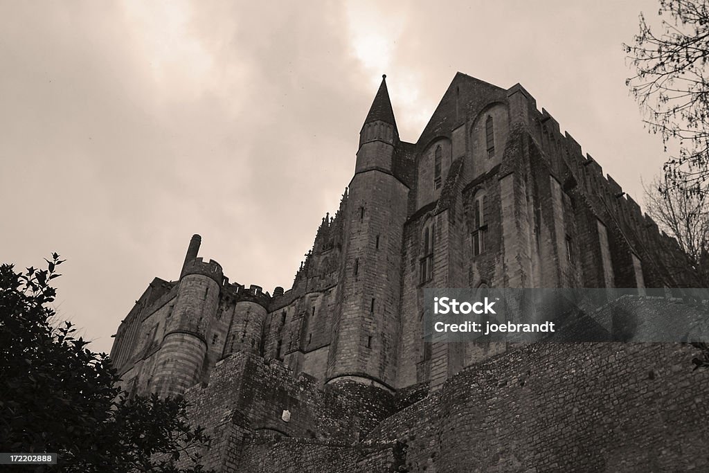 Mont Saint-Michel Opactwo-NORMANDIA, Francja - Zbiór zdjęć royalty-free (Mont Saint-Michel)