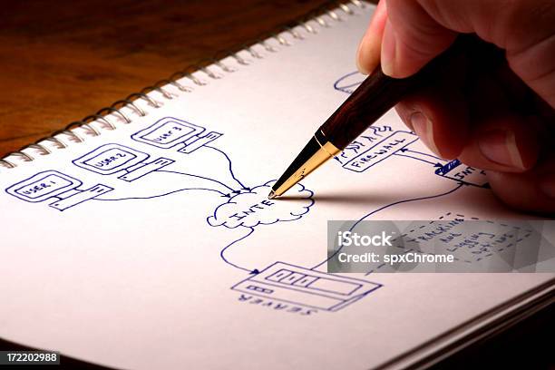 Internet Networking Diagram Stock Photo - Download Image Now - Business, Chart, Communication