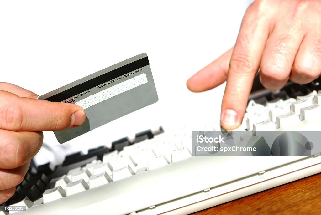High-Key-Kreditkarte Bestellung - Lizenzfrei Elektronischer Handel Stock-Foto