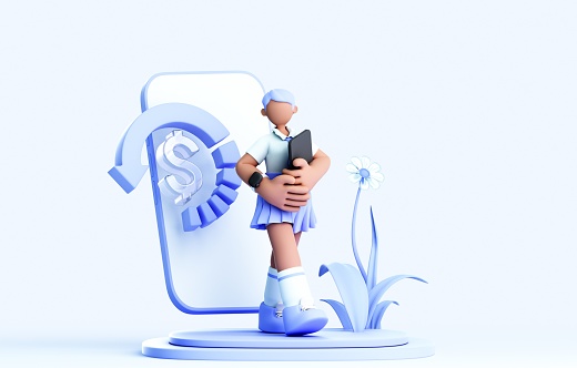 3D rendering of cartoon characters and scenes