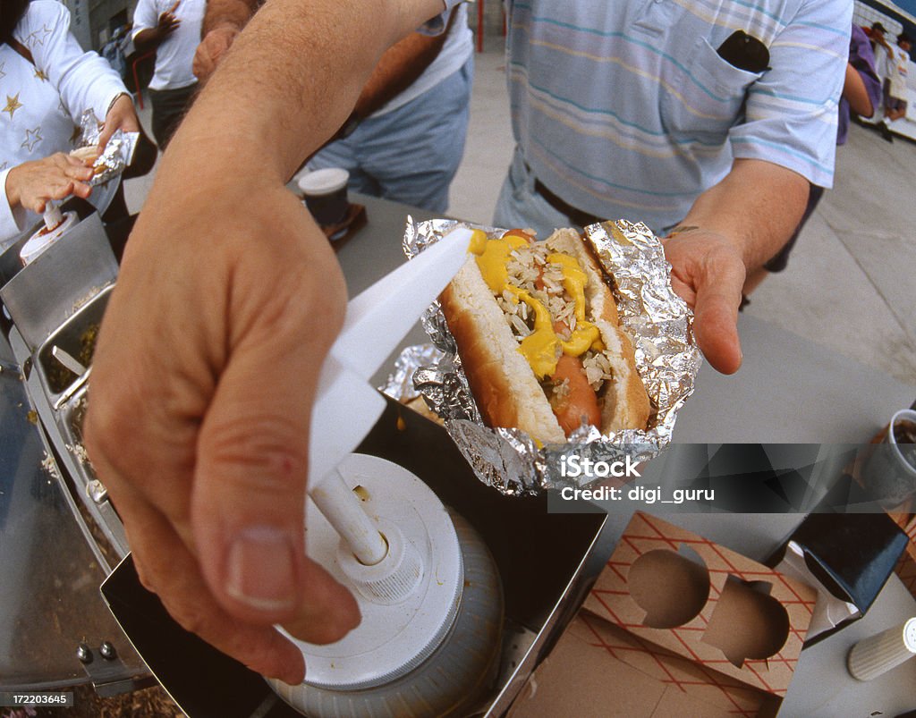 Ballpark Hotdog - Lizenzfrei Hot Dog - Schnellimbiss Stock-Foto