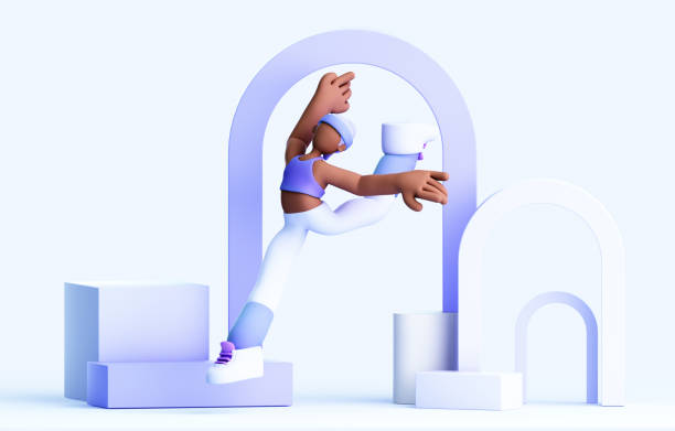 3D rendering of cartoon characters and scenes