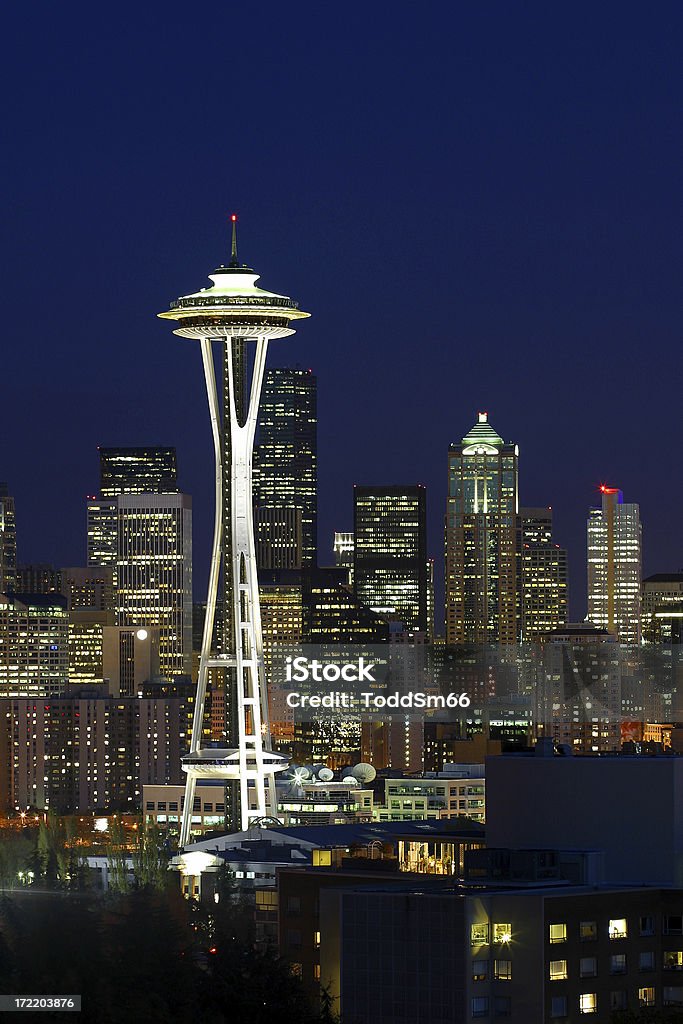 Seattle, Washington - Foto de stock de Noche libre de derechos