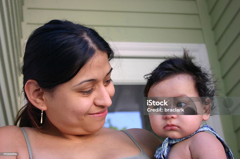 Hispanic Mother and Baby Mexican Ethnicity Stock Photo