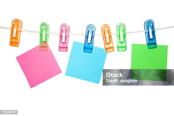 Colorato Appesi Blocco Note - Fotografie stock e altre immagini di Abbigliamento - Abbigliamento, Accessorio personale, Affari