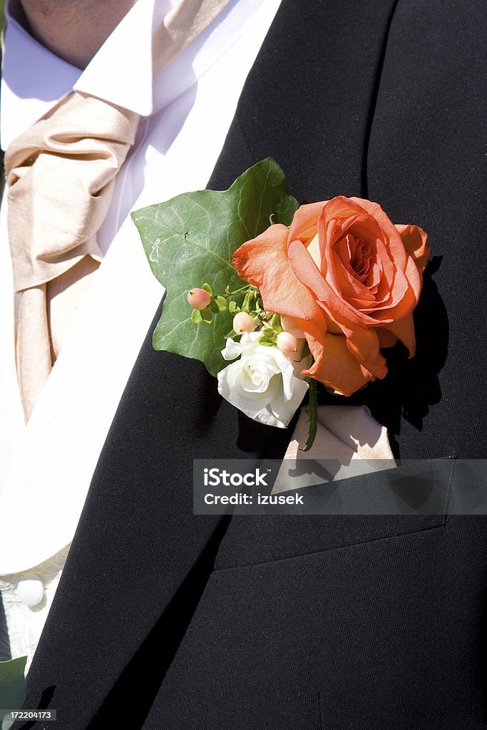 Blume im Knopfloch - Lizenzfrei Ansteckblume Stock-Foto