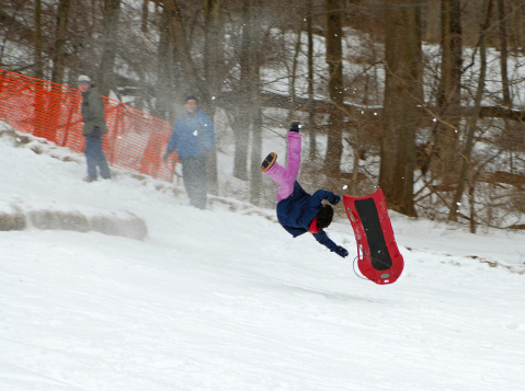 sledding wipe out