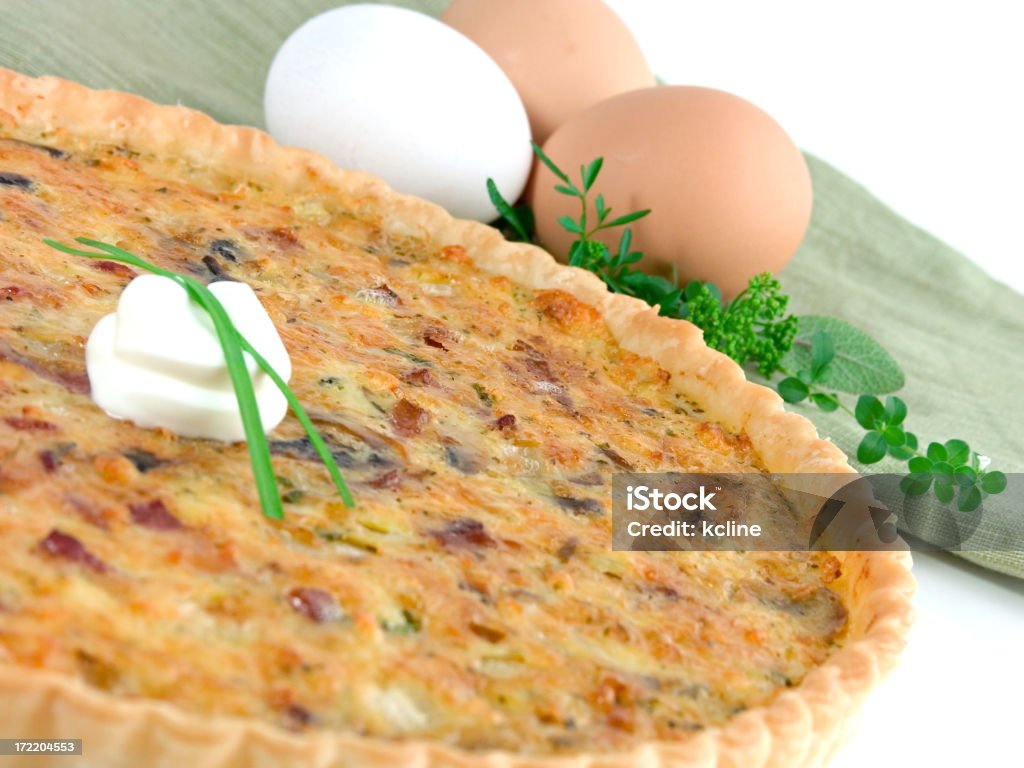 Quiche Lorraine - Foto de stock de Almoço royalty-free