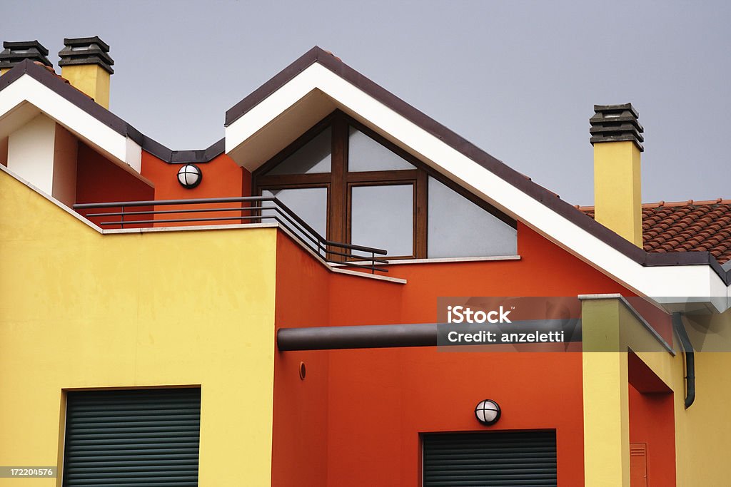 抽象的な建築 - オレンジ色のロイヤリティフリーストックフォト