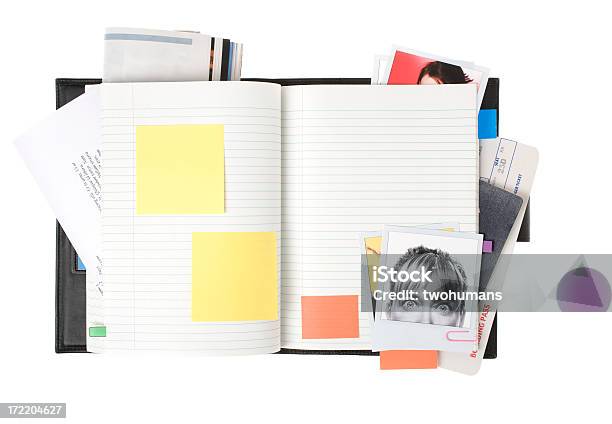Planning A Trip Stock Photo - Download Image Now - Personal Organizer, Note Pad, Open