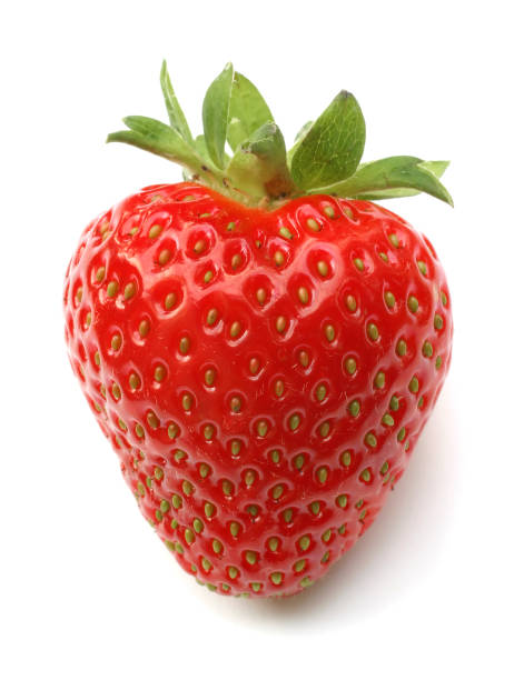 Fresh Isolated Strawberry (Heart Shaped) stock photo