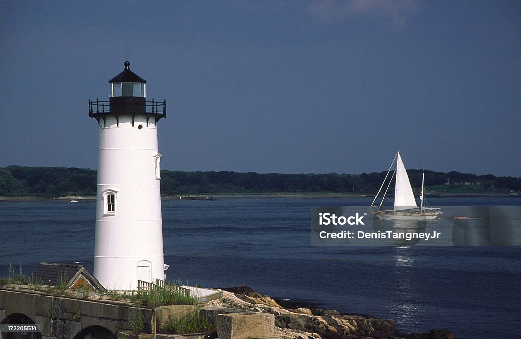 Sailboat Portsmouth New Hampshire "Portsmouth Harbor Light, New HampshireMore lighthouse images" Direction Stock Photo