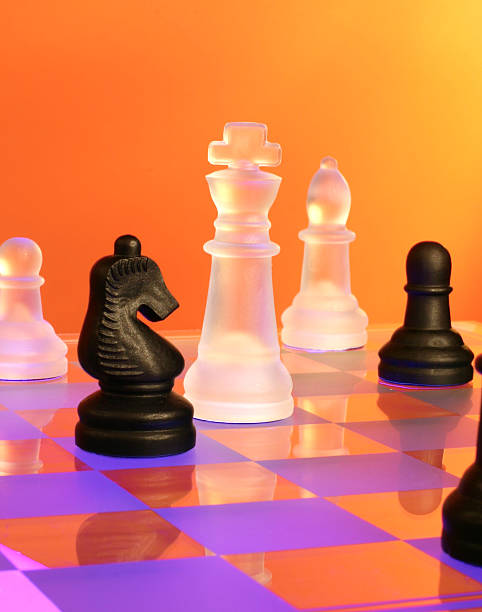 Chess in color stock photo