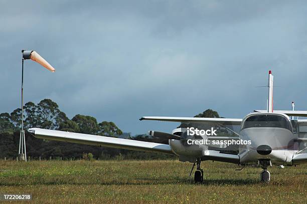 Windsock Plane On Rural Airfiled Stock Photo - Download Image Now - Aerospace Industry, Air Vehicle, Aircraft Wing