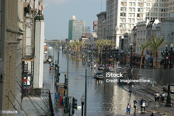 Chaos In The French Quarter Stock Photo - Download Image Now - Hurricane Katrina, Flood, Hurricane - Storm