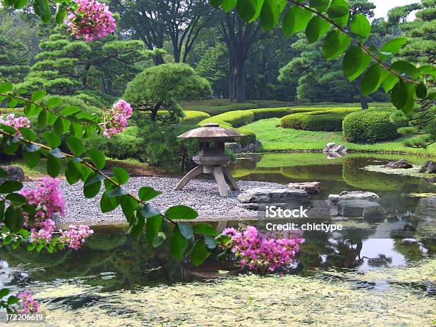 Giardino Giapponese - Fotografie stock e altre immagini di Acqua - Acqua, Aiuola, Albero