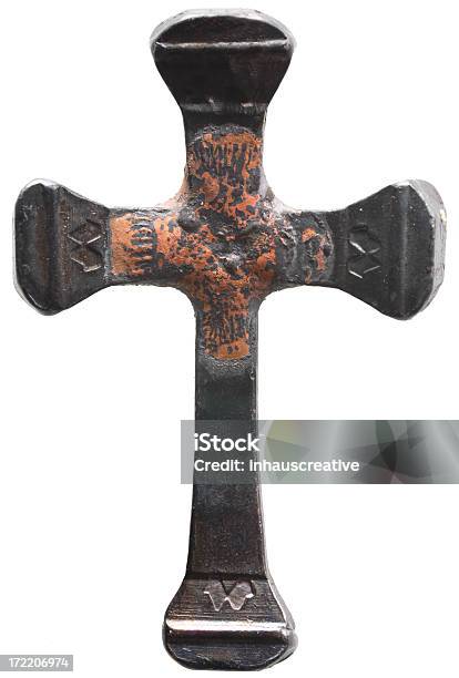 Croce In Metallo - Fotografie stock e altre immagini di A forma di croce - A forma di croce, Argentato, Argento