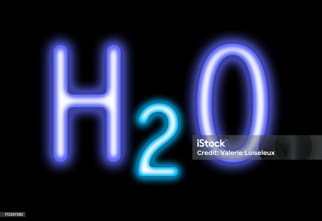 H2O 네온 - 로열티 프리 0명 스톡 사진