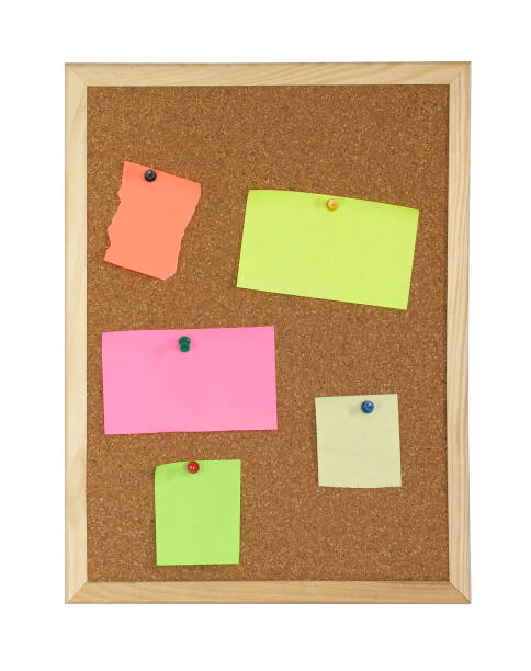 istock Corkboard with colorful notes and pins, isolated 172207583