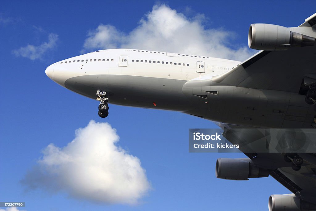 Avion Boeing 747 gros plan - Photo de Atterrir libre de droits