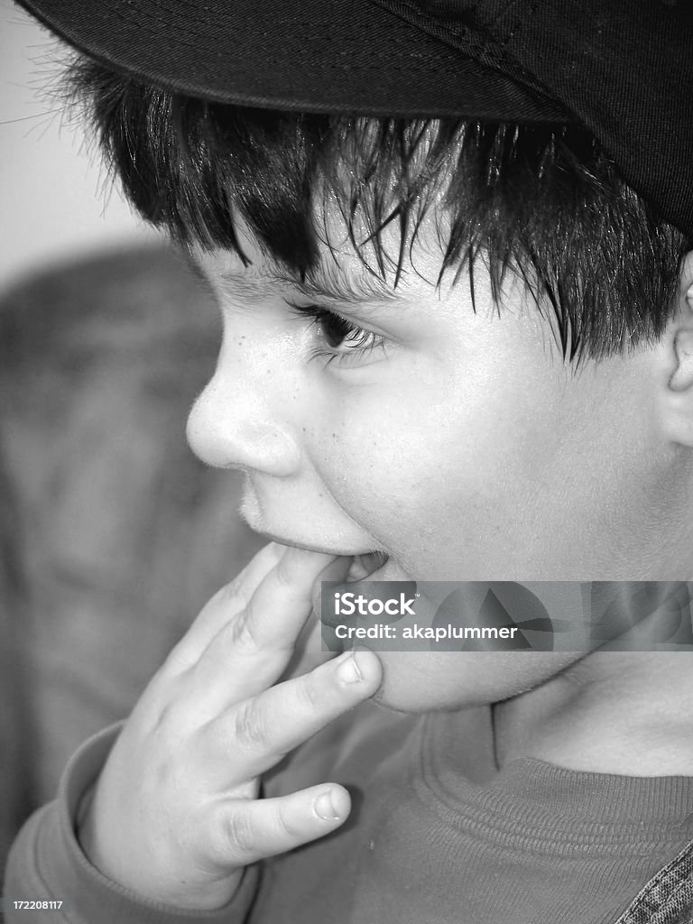 Creare una Wish in bianco e nero - Foto stock royalty-free di Bambini maschi