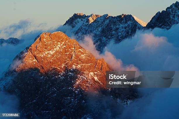 Mt Sonnenspitze Stock Photo - Download Image Now - Mountain Peak, Red, Tyrol State - Austria