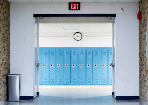 An average school hallway.