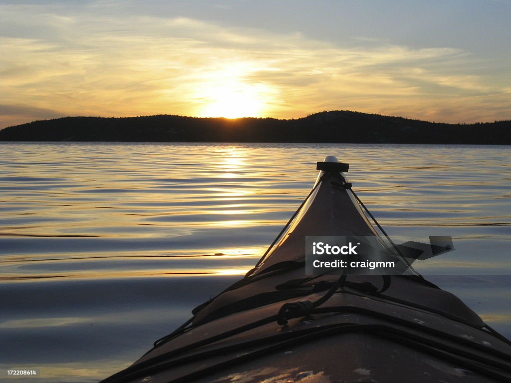 Caiaque ao pôr do sol - Royalty-free Anoitecer Foto de stock