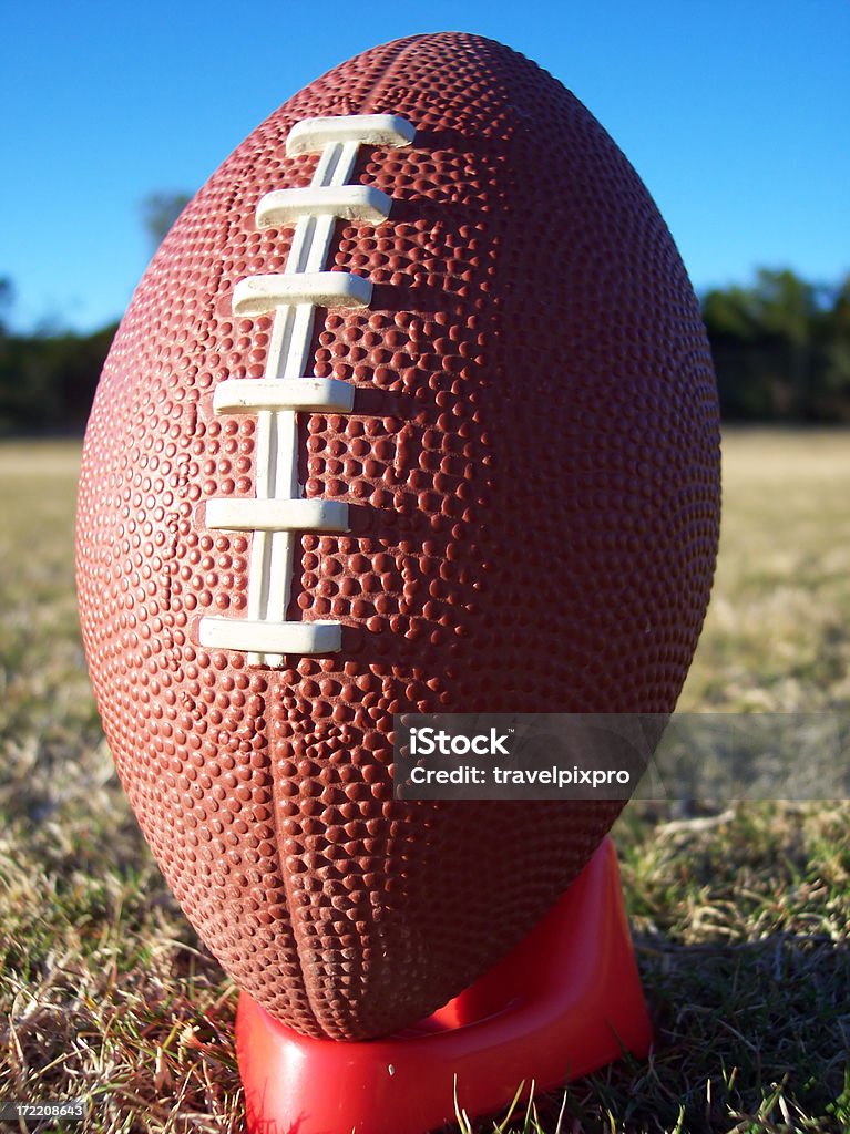 Macro Retrato de futebol - Royalty-free Bola de futebol americano - Bola Foto de stock