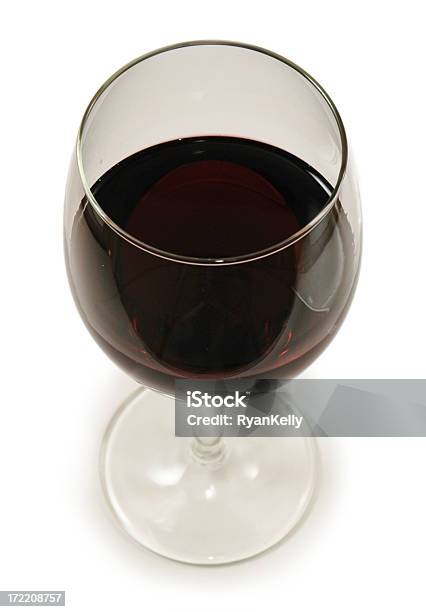 Rotwein Vogelperspektive Stockfoto und mehr Bilder von Trinkglas - Trinkglas, Weißer Hintergrund, Accessoires