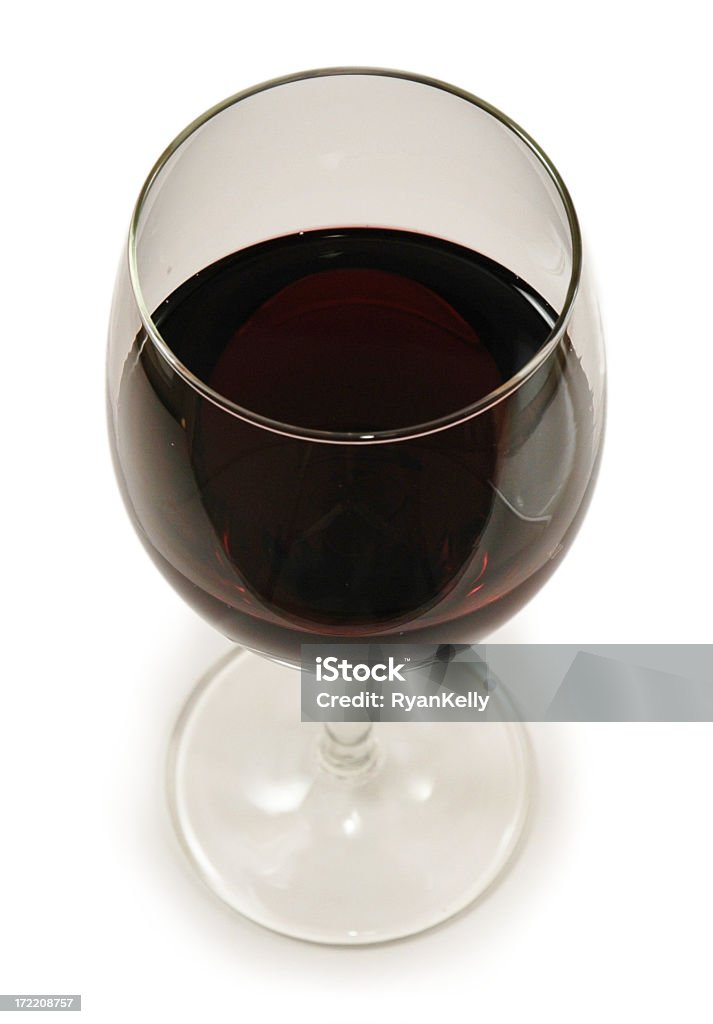 Красное вино (высокий угол - Стоковые фото Белый фон роялти-фри