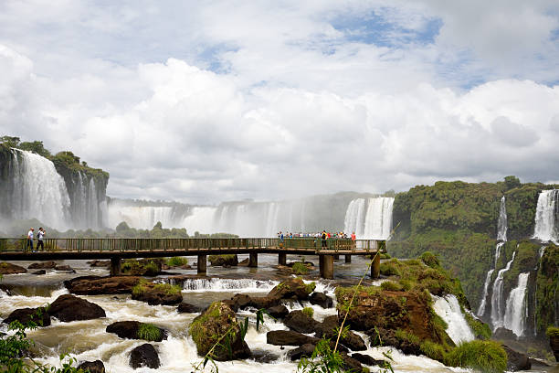 istock Tourists at iguacu falls 172208811