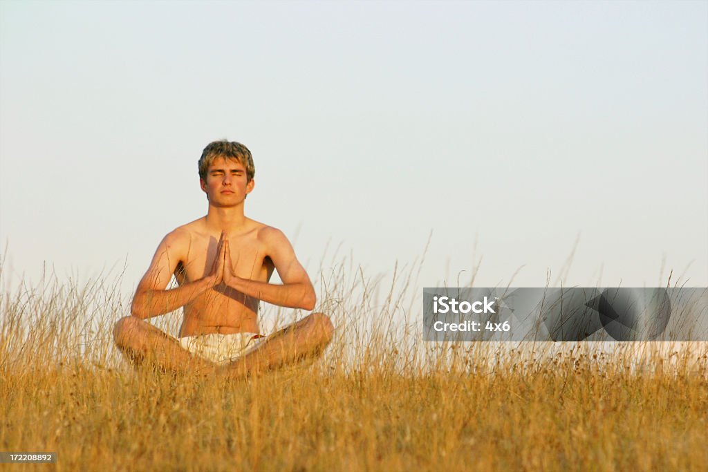 meditazione - Foto stock royalty-free di A petto nudo