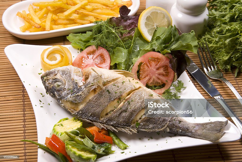 grill fish delicious eating Bright Stock Photo
