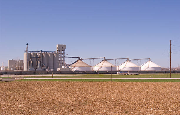 Processing plant stock photo