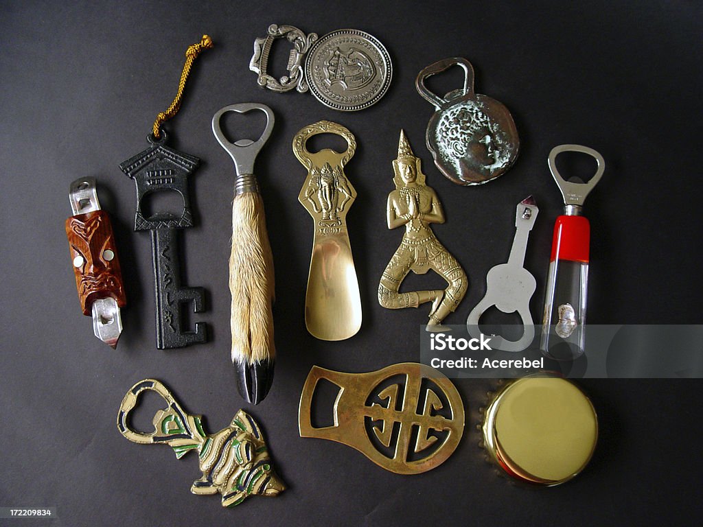 Verschiedene Flasche openers - Lizenzfrei Bierflasche Stock-Foto